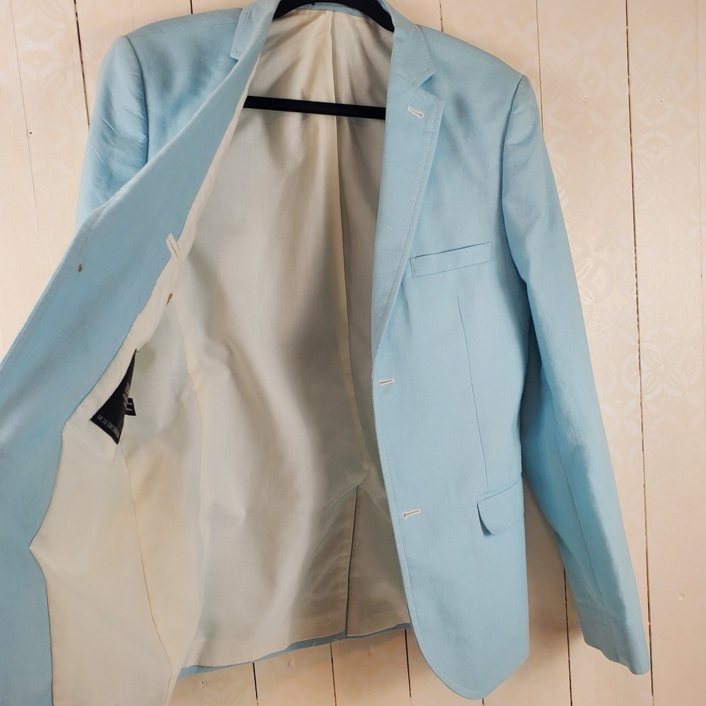 Topman at Nordstrom Mens Single Breasted Two Button Blazer Jacket Size US 38 - Picture 12 of 13